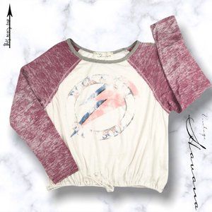 VINTAGE HAVANA Cinch Waist Raglan Tee